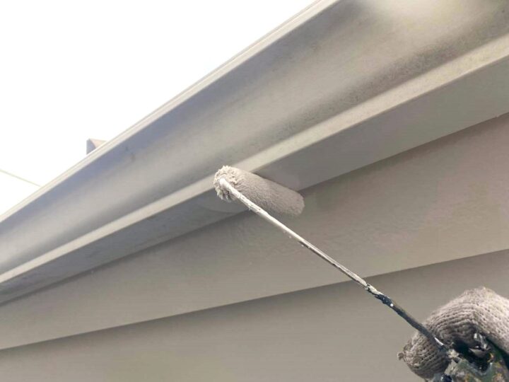 雨樋 上塗り1回目