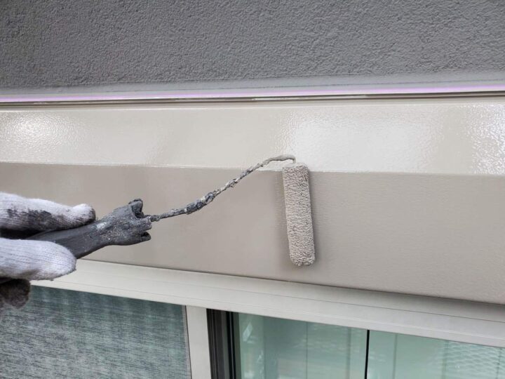 シャッターボックス上塗り2回目