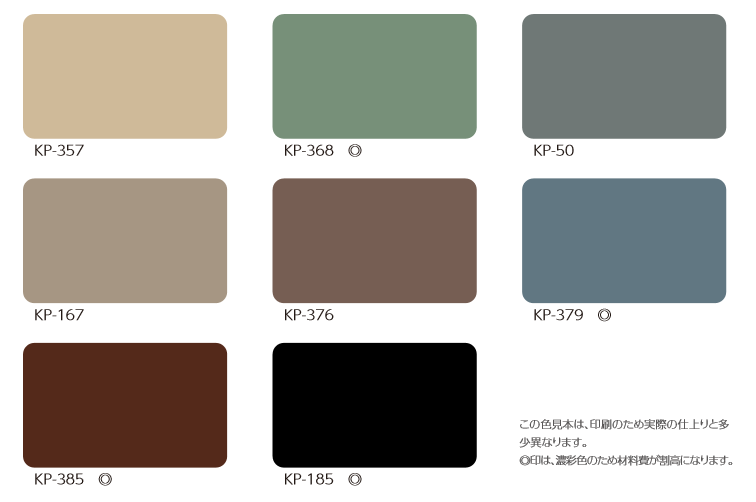 塗料メーカーの色サンプル