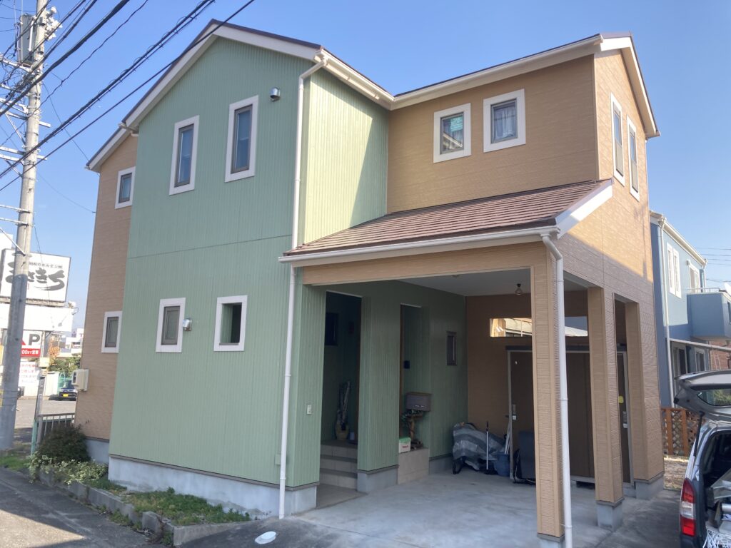 東海市で行った外壁塗装工事F様の完成写真です。