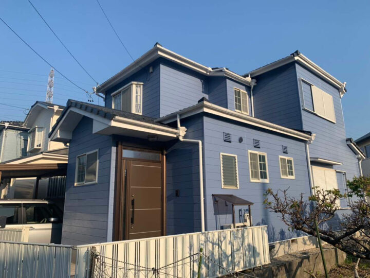 知多市で行った外壁塗装工事A様邸の完成写真です。