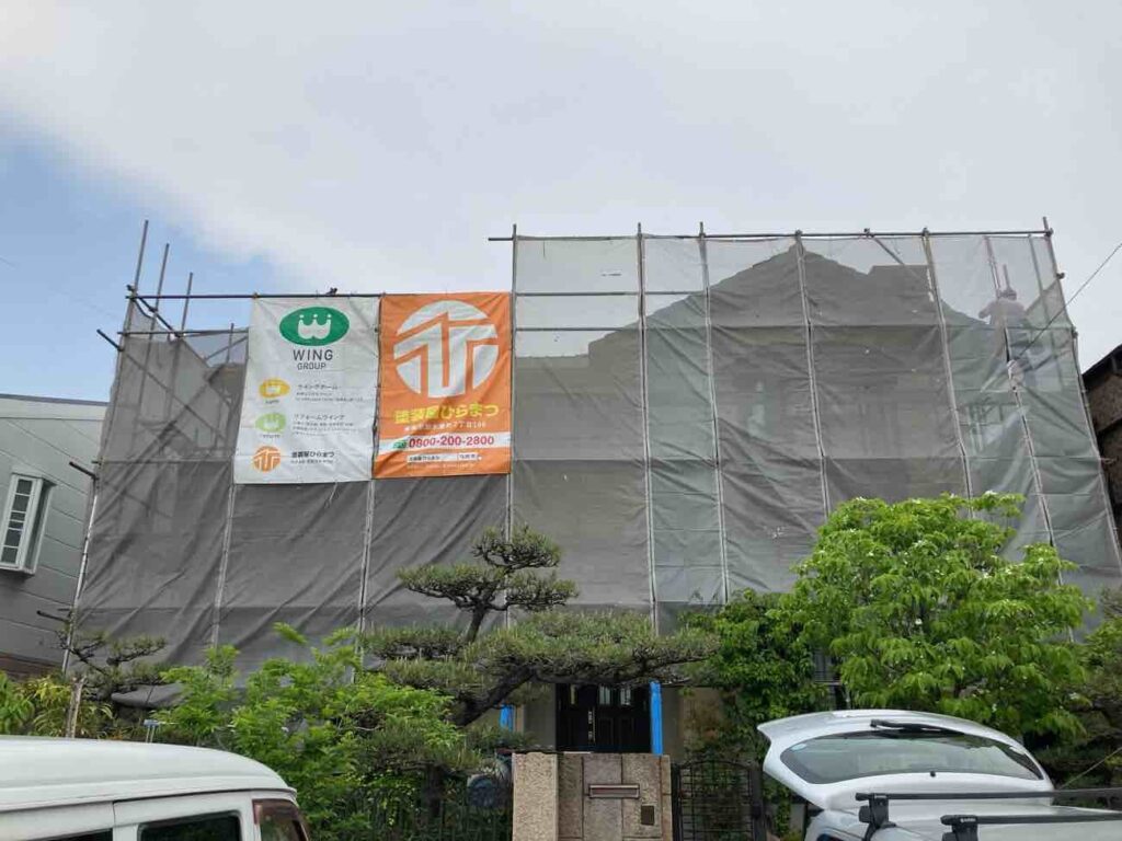 東海市 大府市 外壁塗装 足場組立