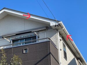 外壁塗装工事　破風板鼻隠し