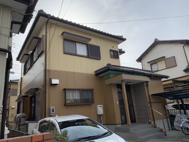 同系色のツートンカラー！｜半田市Ｎ様邸 外壁塗装工事