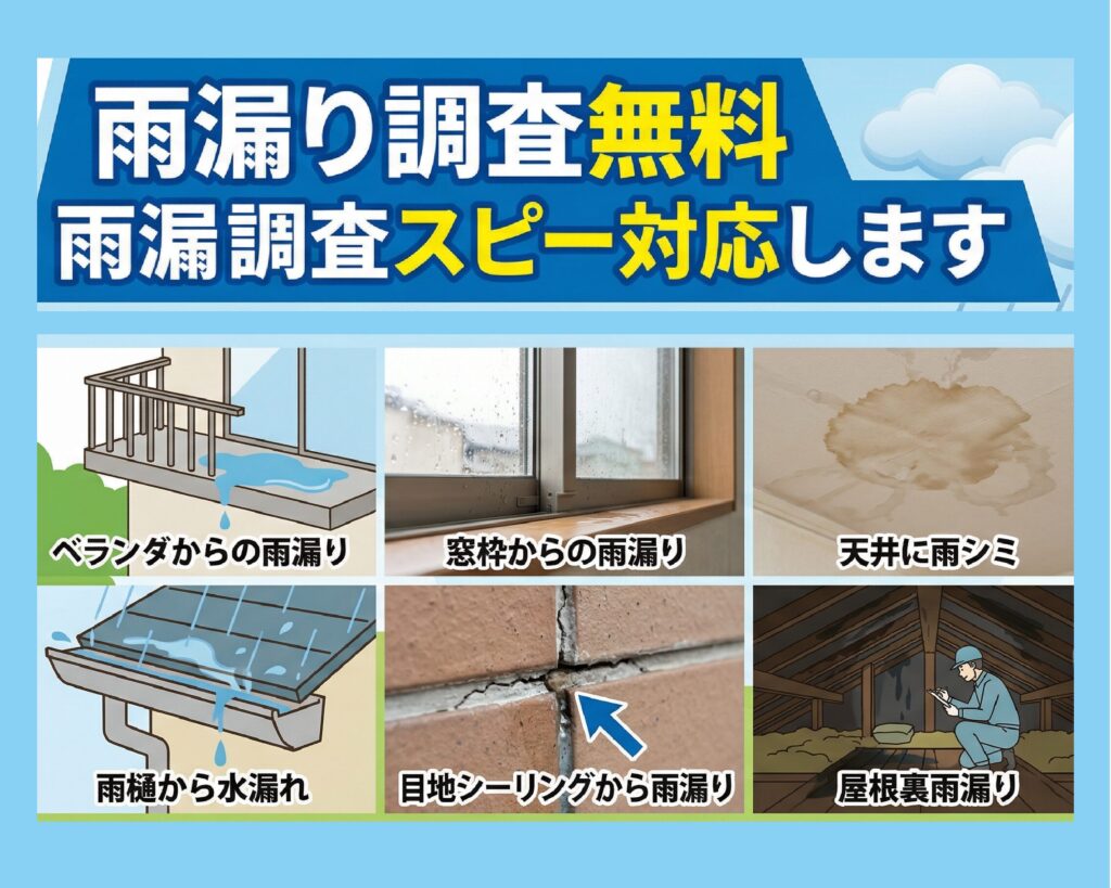 【雨漏り・屋根修理もお任せ】原因を徹底特定！雨漏り調査無料＆スピード対応いたします☔