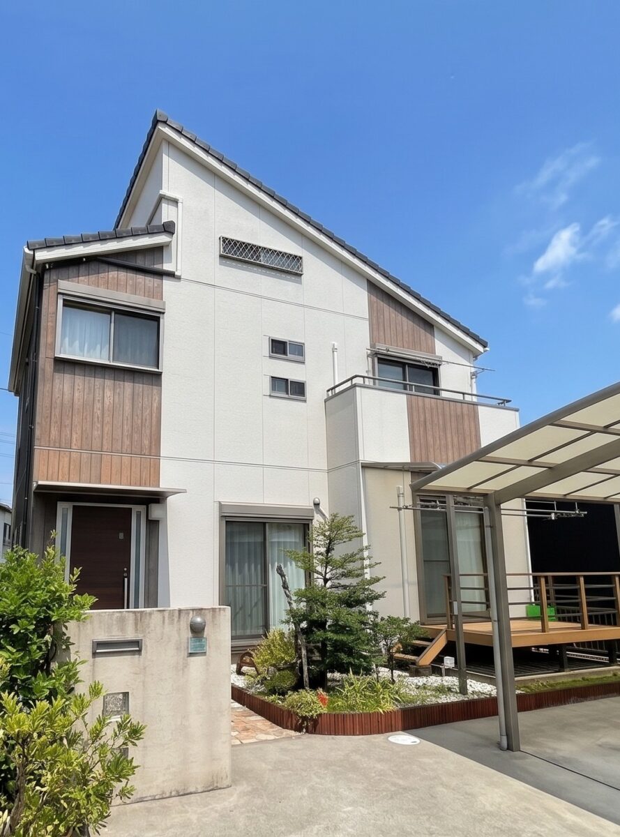 白と木のコントラスト！洗練とぬくもりが響き合う北欧風邸宅